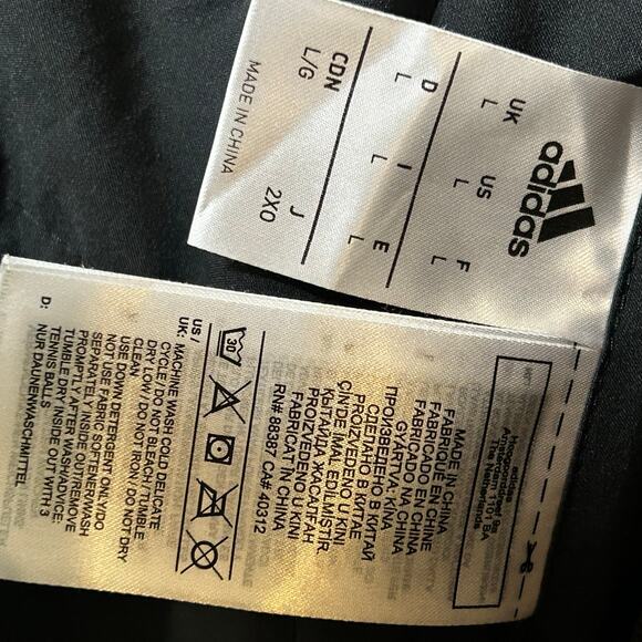 Adidas Mens Terrex Jacket Duck Down Size L Reversible 3 Stripe Black Red Puffer - Picture 5 of 7